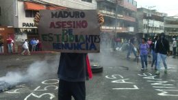 protesta en las minas de baruta