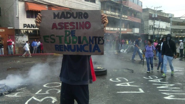 protesta en las minas de baruta