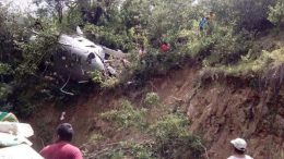 helicóptero caído cuando enviaba ayuda a Oaxaca