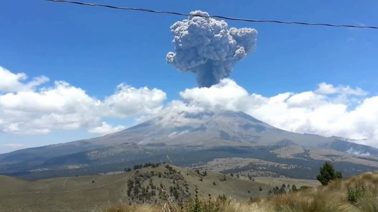 Alerta por nube de volcán Popocatépetl