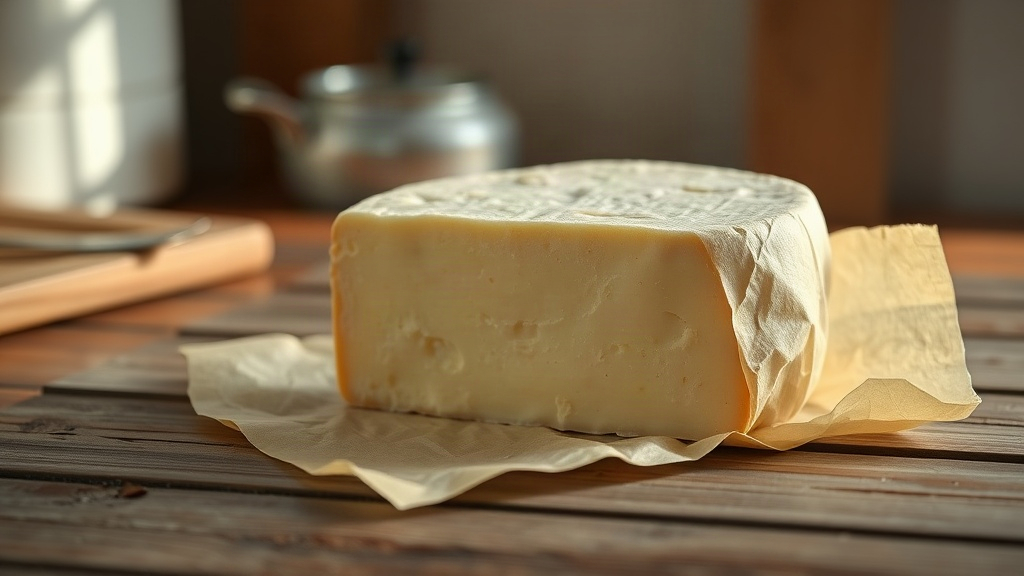 queijo embalado com papel manteiga