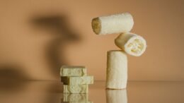 Una esponja vegetal luffa seca