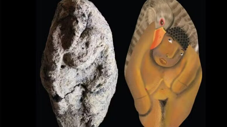 Una figura arcilla centímetros muestra